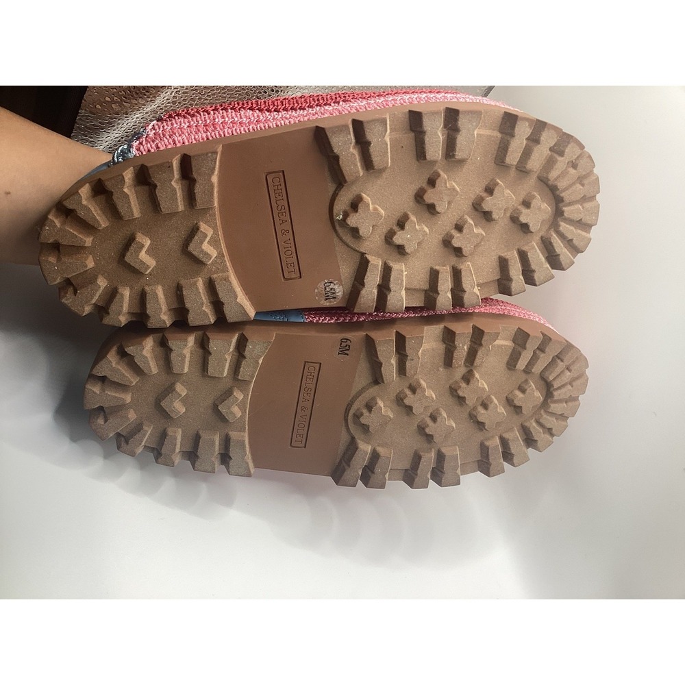 chelsea and violet Cleo Rainbow Embroidered Platform Clogs. W-12 - Picture 4 of 6